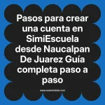 Pasos para crear una cuenta en SimiEscuela: Guía paso a paso desde Naucalpan De Juarez