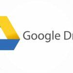 Logo de Google Drive, un servicio de almacenamiento en la nube que permite a los usuarios guardar y compartir archivos de manera segura. El diseño incluye un triángulo formado por colores verde, amarillo y azul, acompañado del texto Google Drive.
